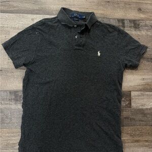 Polo by Ralph Lauren Black Polo Shirt Classic Collar Embroidered Logo